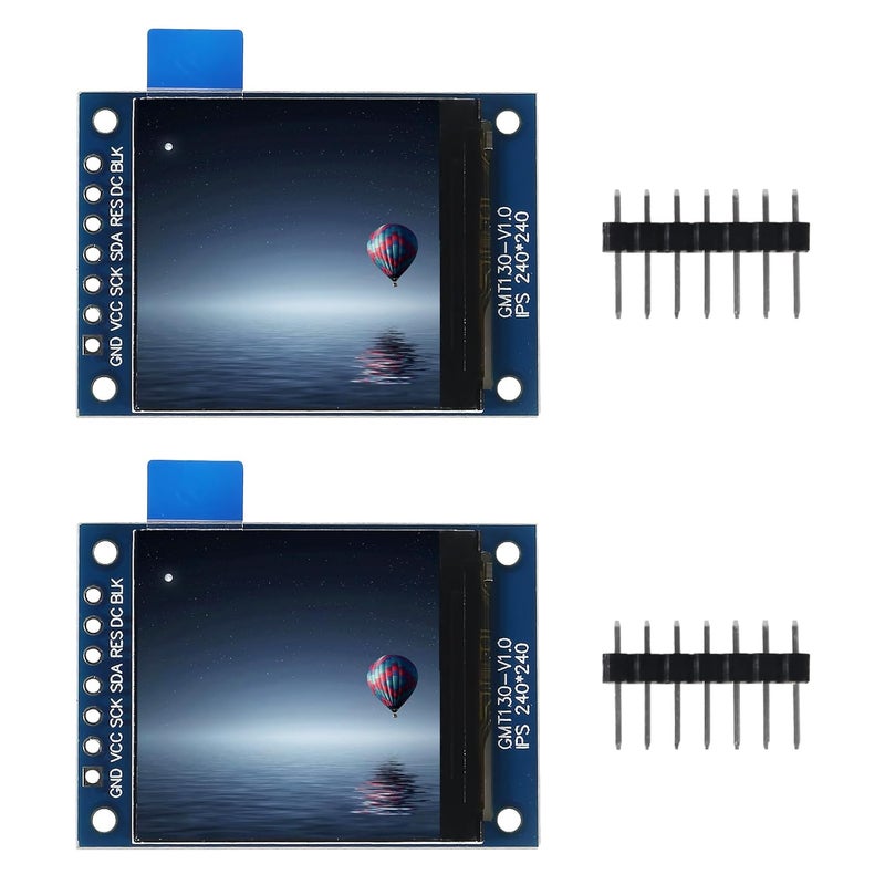 XIITIA 2pcs 1.3" SPI TFT LCD Display Screen Module ST7789 240x240 TFT LCD Screen Shield 3.3V 65K Full Color 51 STM32 for Arduino - Image 1